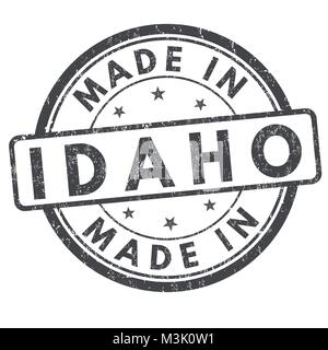 In Idaho Zeichen oder Stempel auf weißem Hintergrund, Vektor, Abbildung Stock Vektor