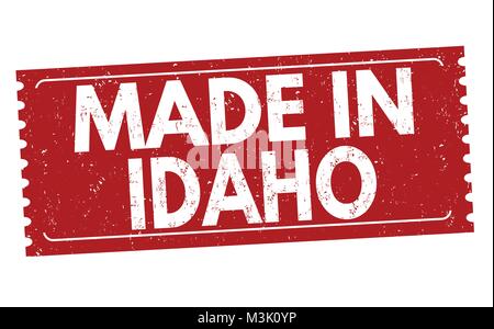 In Idaho Zeichen oder Stempel auf weißem Hintergrund, Vektor, Abbildung Stock Vektor