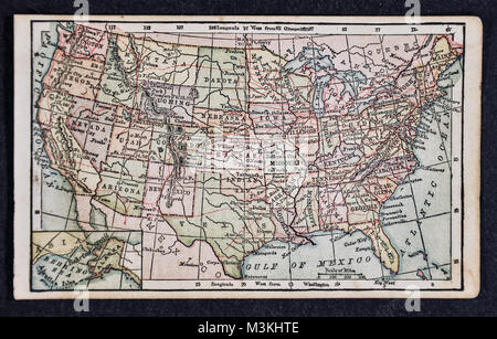 1882 Bradstreet Atlas Karte - Vereinigte Staaten von Amerika Stockfoto