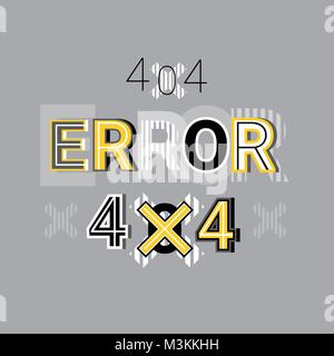 Fehler Wort Creative Graphic Design moderne Technologie Konzept über abstrakte geometrische Formen Hintergrund Stock Vektor