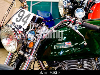 Motorräder an der 38th Carol Nash Bristol Classic Bike Show Rickman Metisse Stockfoto