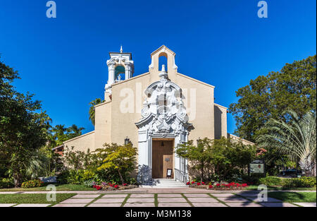 Coral Gables Gemeindekirche, Miami-Dade County, Florida, USA. Stockfoto