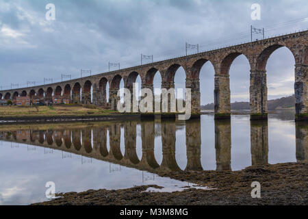 Berwick-upon-Tweed Viaduct, Northumberland, England Stockfoto