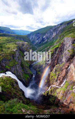 Kjeragbolten Norwegen im Jahr 2017 getroffen Stockfoto