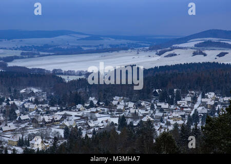 Jonsdorf, Muehlsteinbrueche in Sachsen Landschaft Stockfoto