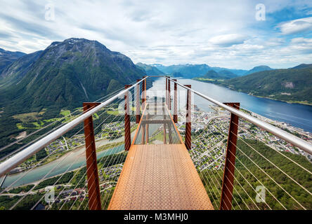 Rampestreken Norwegen im Jahr 2017 getroffen Stockfoto