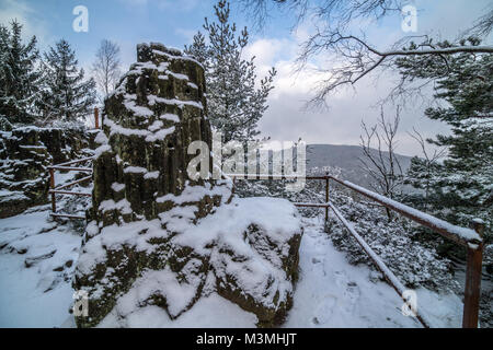 Jonsdorf, Muehlsteinbrueche in Sachsen Landschaft Stockfoto