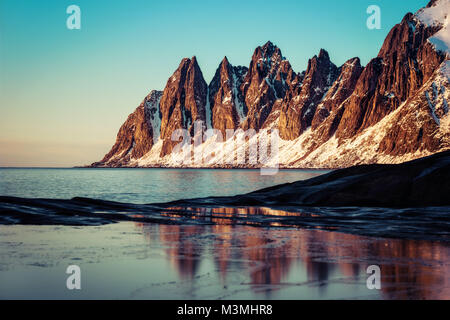 Tungeneset Senja Norwegen im Jahr 2016 getroffen Stockfoto