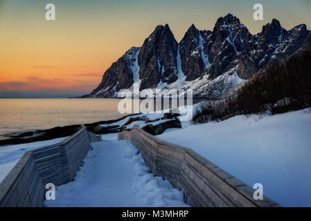 Tungeneset Senja Norwegen im Jahr 2016 getroffen Stockfoto