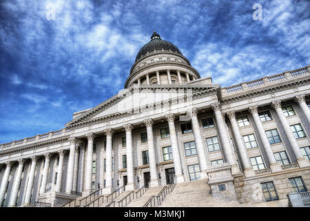 Salt Lake City Sonnenuntergang in 2015 getroffen Stockfoto
