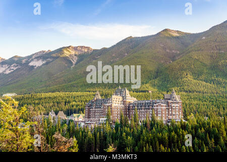 Luxuriöse Fairmont Hotel in Rocky Mountains in Alberta, Kanada Stockfoto