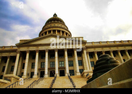 Utah State Capitol in Salt Lake City im Jahr 2015 getroffen Stockfoto