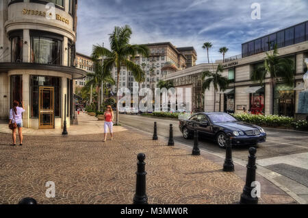 Beverly Hills, Kalifornien, USA, 14. Juni 2010: Rodeo Drive in 2015 getroffen Stockfoto