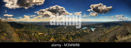 Los Angeles aus Hollywood Hill im Jahr 2015 getroffen Stockfoto