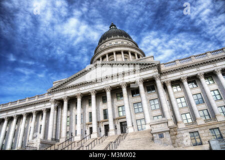 Salt Lake City Sonnenuntergang in 2015 getroffen Stockfoto