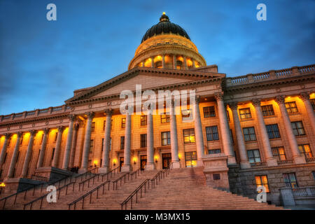 Salt Lake City Sonnenuntergang in 2015 getroffen Stockfoto