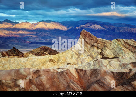 Death Valley Zabriski Point im Jahr 2015 getroffen Stockfoto