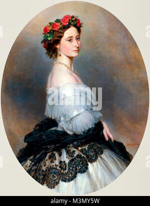 Portrait von Alice von Großbritannien, Tochter von Königin Victoria und Prinz Albert, 1861 Franz Xaver Winterhalter Stockfoto