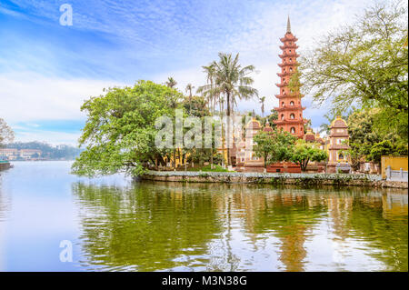 Tran Quoc Pagode in Hanoi, Vietnam Stockfoto