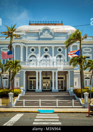 Antiguo Casino de Puerto Rico im alten Teil von San Juan. Stockfoto