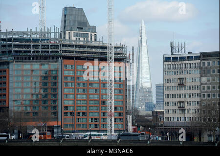 310 m supertall Wolkenkratzer der Shard abgeschlossen im 2012 von Renzo Piano in London, England, Vereinigtes Königreich. Am 5. April 2015. Dies ist die höchste Stockfoto