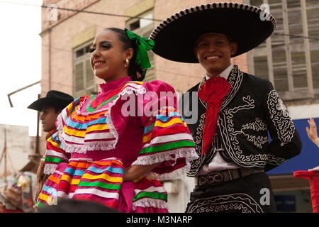 Matamoros, Tamaulipas, Mexiko - 25. Februar 2017, Desfile Fiestas Mexicanas ist Teil der Charro Tage Fiesta - Fiestas Mexicanas, eine bi-nationale fest Stockfoto