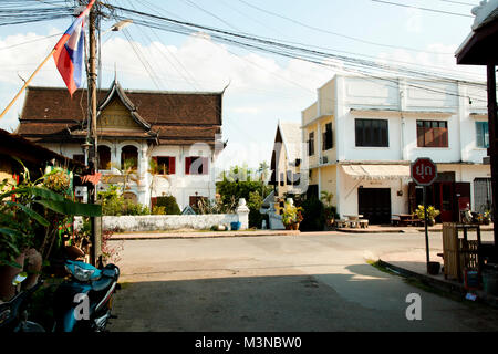 Straße in Luang Prabang - Laos Stockfoto