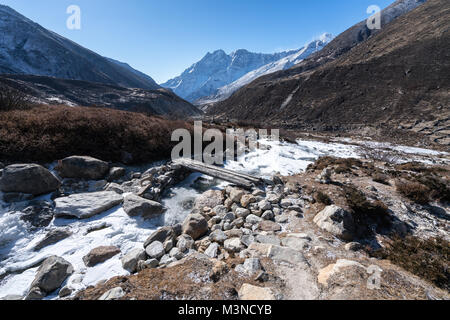 Auf den drei Pässe trek, in der Nähe von Thame, Nepal Stockfoto