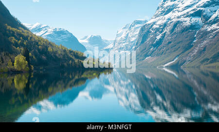 Schöne Panorama der norwegischen Natur Stockfoto