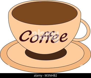 Kaffeetasse mit soucer Stock Vektor