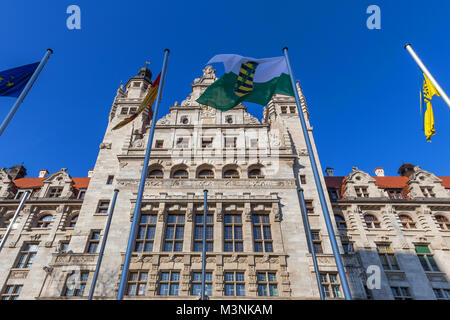 Neues Rathaus Leipzig, Deutschland Stockfoto