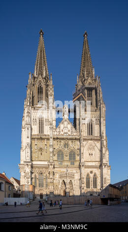 Der Regensburger Dom (Kathedrale St. Peter oder Regensburger Dom), Bayern, Deutschland, Stockfoto