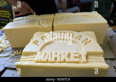 Say Cheese Festival Käse schnitzen Markt Melbourne Australien Stockfoto