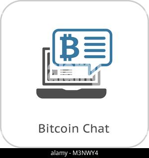 Bitcoin Symbol Chat. Stock Vektor