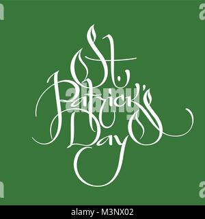 Saint Patrick's Day gruss Schriftzug design Element. Vector Illustration Stock Vektor