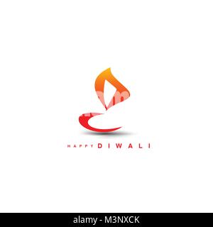 Happy Diwali die Indische festival Vector Illustration Stock Vektor