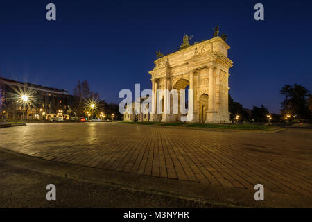 Arco della Pace Tor in Mailand, Italien. Stockfoto