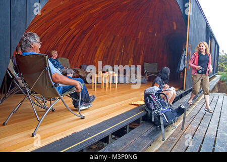 Die krakani lumi Camp auf dem wukalina Gehen, Laufen durch die Aborigines Tasmaniens Gemeinschaft Stockfoto