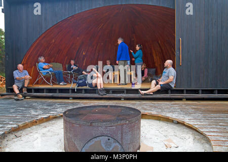 Die krakani lumi Camp auf dem wukalina Gehen, Laufen durch die Aborigines Tasmaniens Gemeinschaft Stockfoto