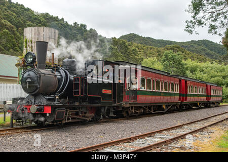 Mt Lyell Nr. 3 Lokomotive, West Coast Wilderness Railway, Lynchford, Tasmanien, Australien Stockfoto