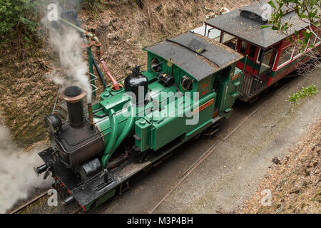 Mt Lyell Nr. 1 Lokomotive, West Coast Wilderness Railway, Rinadeena, Tasmanien, Australien Stockfoto