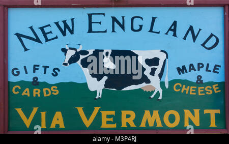 Souvenirs Zeichen entlang der Straße in Vermont. Stockfoto