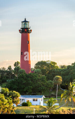 Jupiter, Florida, USA an den Jupiter Inlet Licht. Stockfoto