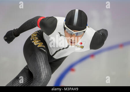 PyeongChang, Südkorea. 11 Feb, 2018. Ryosuke TSUCHIYA (JPN), Eisschnelllauf, Herren 5.000 m, Olympische Winterspiele 2018, PyeongChang Gangneung Oval, Südkorea am 11. Februar 2018. Credit: Enrico Calderoni/LBA/Alamy leben Nachrichten Stockfoto