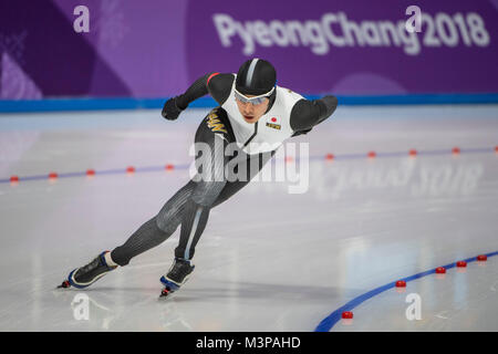 PyeongChang, Südkorea. 11 Feb, 2018. Ryosuke TSUCHIYA (JPN), Eisschnelllauf, Herren 5.000 m, Olympische Winterspiele 2018, PyeongChang Gangneung Oval, Südkorea am 11. Februar 2018. Credit: Enrico Calderoni/LBA/Alamy leben Nachrichten Stockfoto