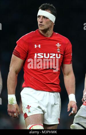 AARON SHINGLER WALES RU ENGLAND V WALES, NAT WEST 6 NATIONEN TWICKENHAM, LONDON, ENGLAND, 10. Februar 2018 sterben 19664 Stockfoto