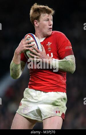 Rhys Patchell Wales & Scarlets England V Wales, Nat West 6 Nationen Twickenham, London, England, 10. Februar 2018 Credit: Allstar Bildarchiv/Alamy leben Nachrichten Stockfoto