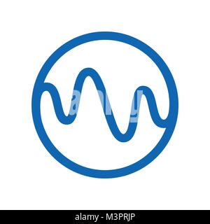 Dynamische Curl Wave Kreis Vektor Symbol Grafik Logo Design Stock Vektor