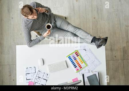 Designer Entspannung am Arbeitsplatz Stockfoto