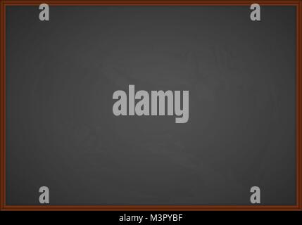 Blackboard Hintergrund. Leere Holz- Tafel mit Kreide Spuren Stock Vektor